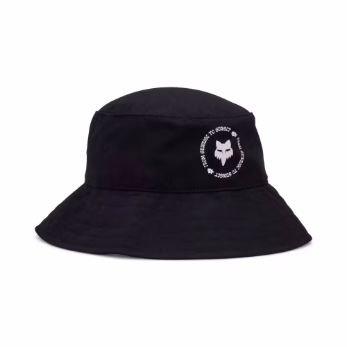 Sombrero Fox Byrd Bucket negro, vista frontal